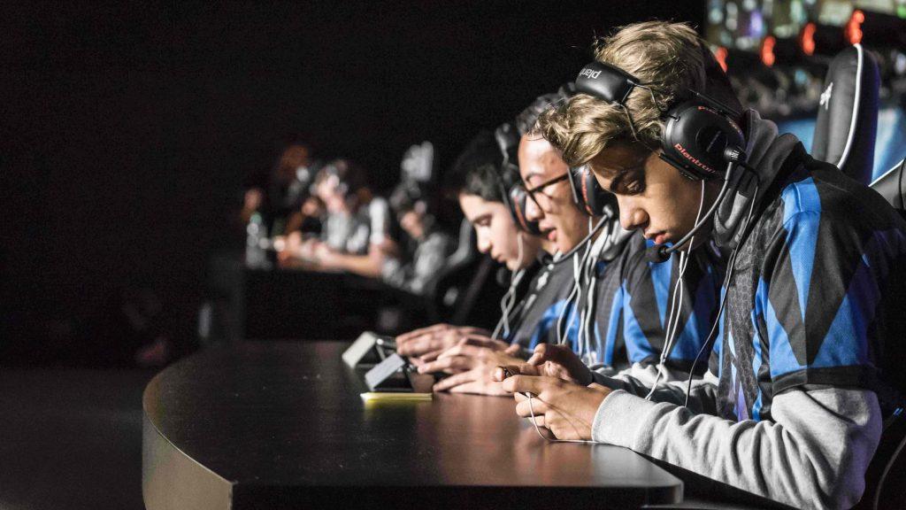 An eSports team competing at a 'Clash Royale' event