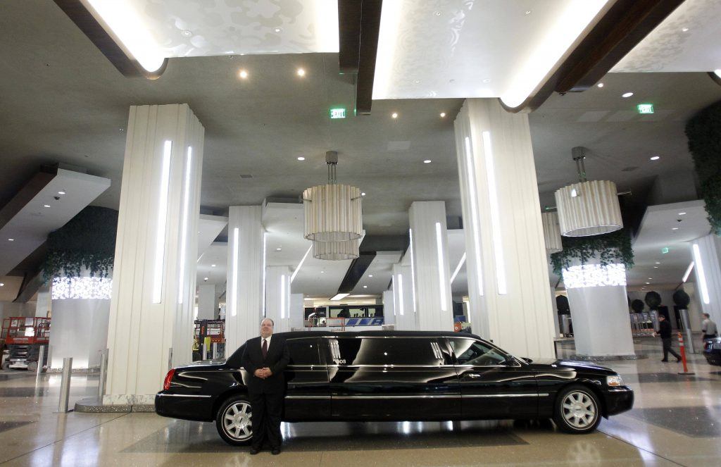 A photo of the free limo ride given out at the Cosmopolitan