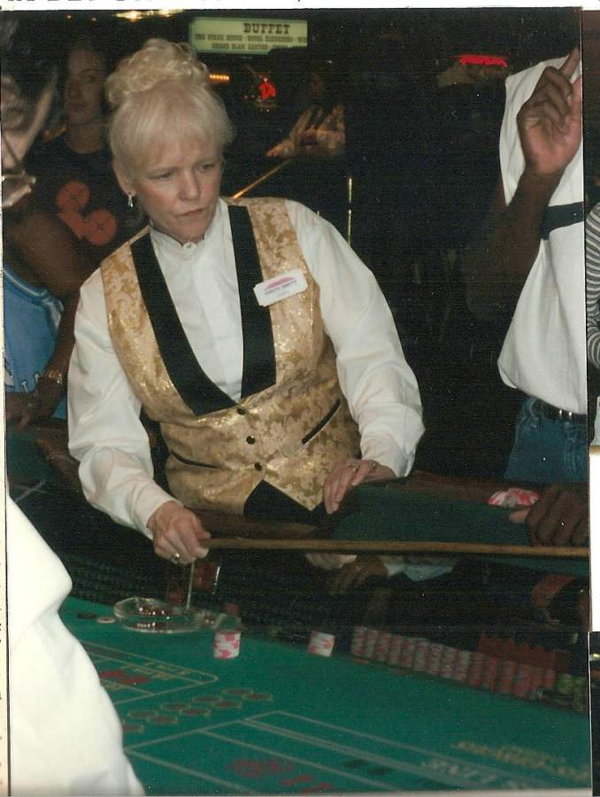 Dusty dealing dice at Circus Circus in 1997