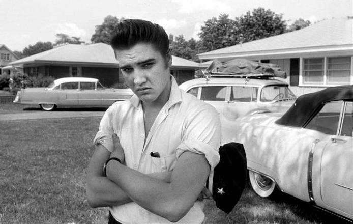 Elvis with his Cadillacs