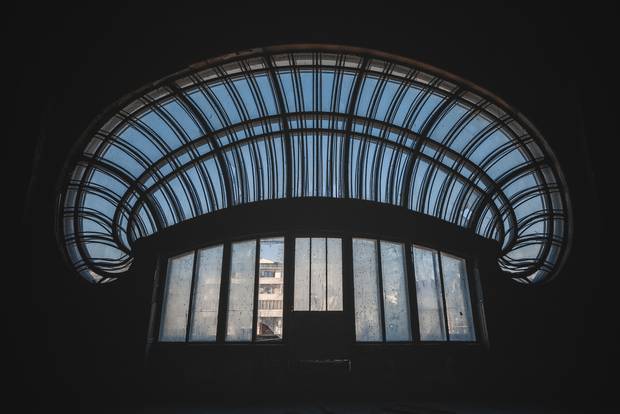 The entrance to the abandoned Romanian casino