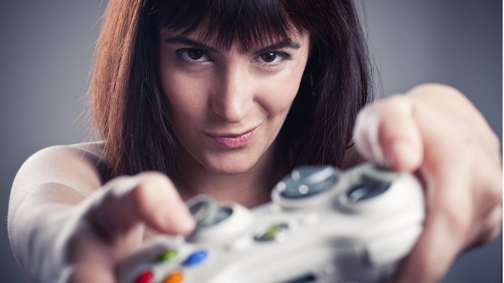 girl with gaming controller
