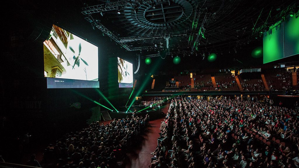 Inside the venue of a CS:GO tournament