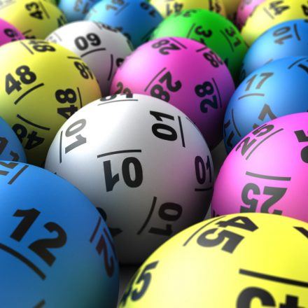 Selection of lottery balls.