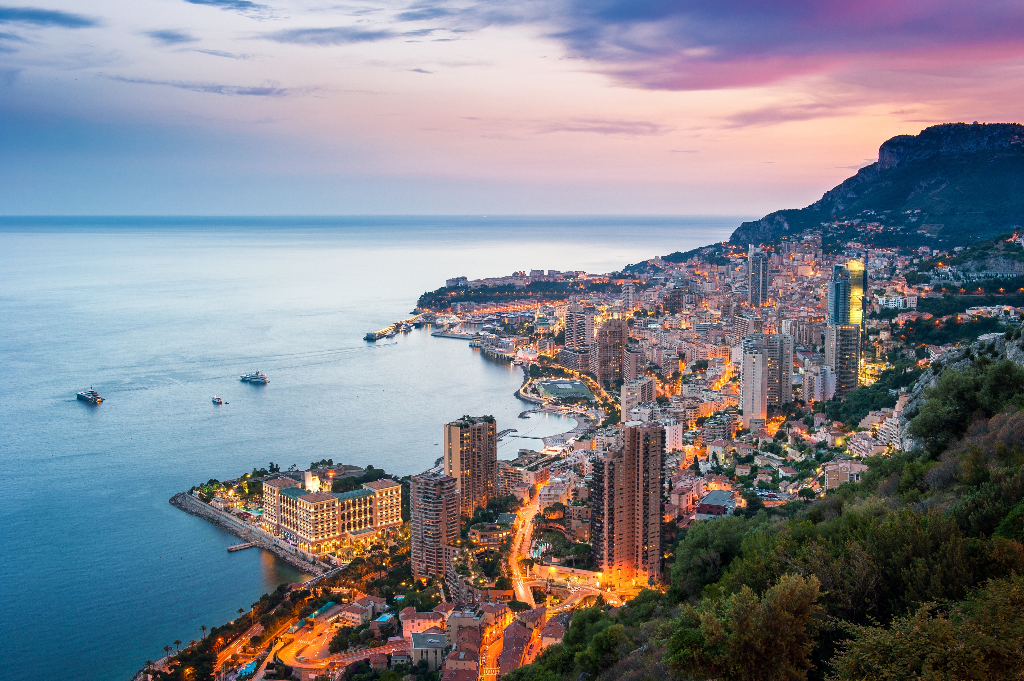 Sunset in Monaco.
