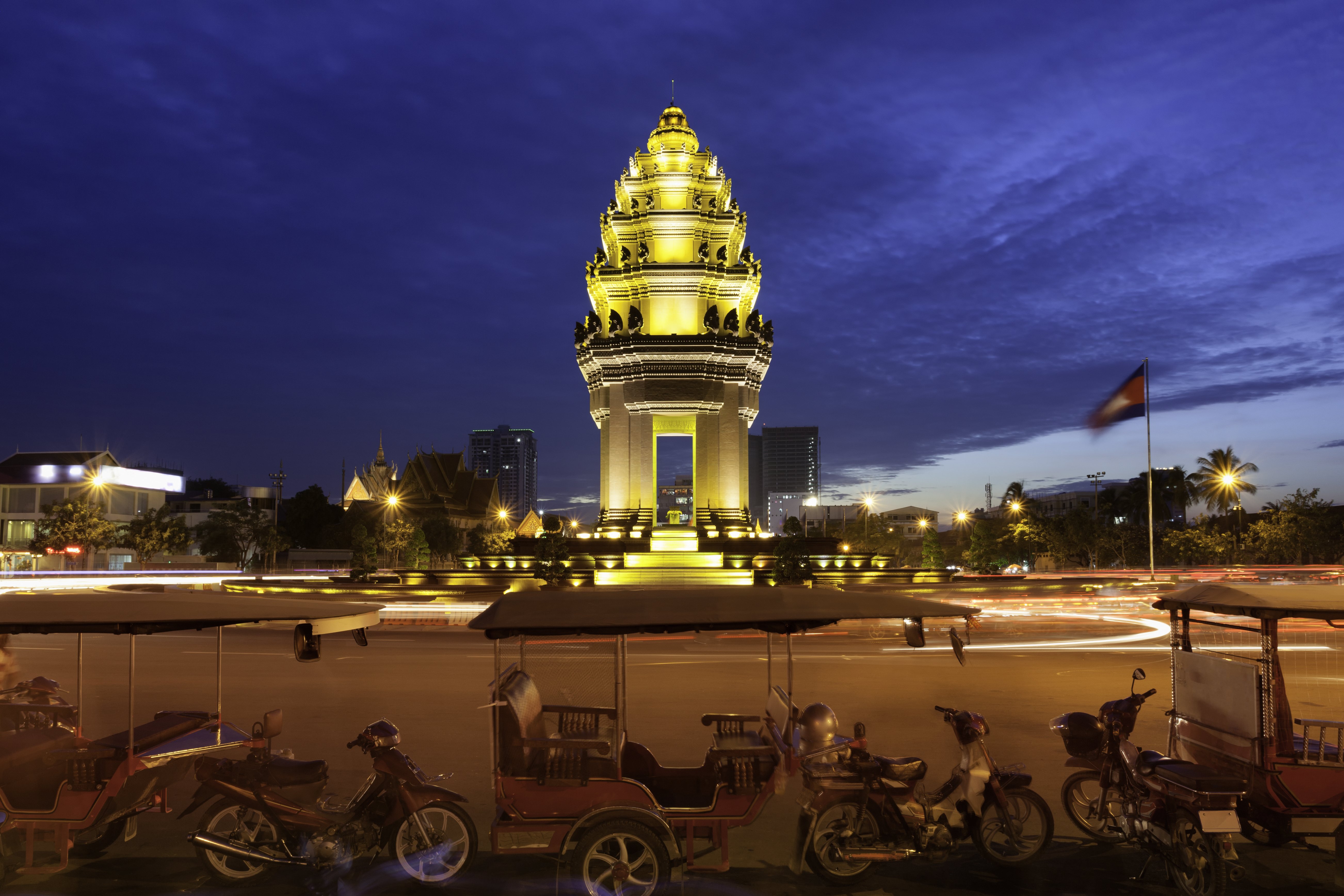 Tuk Tuks in Cambodia.