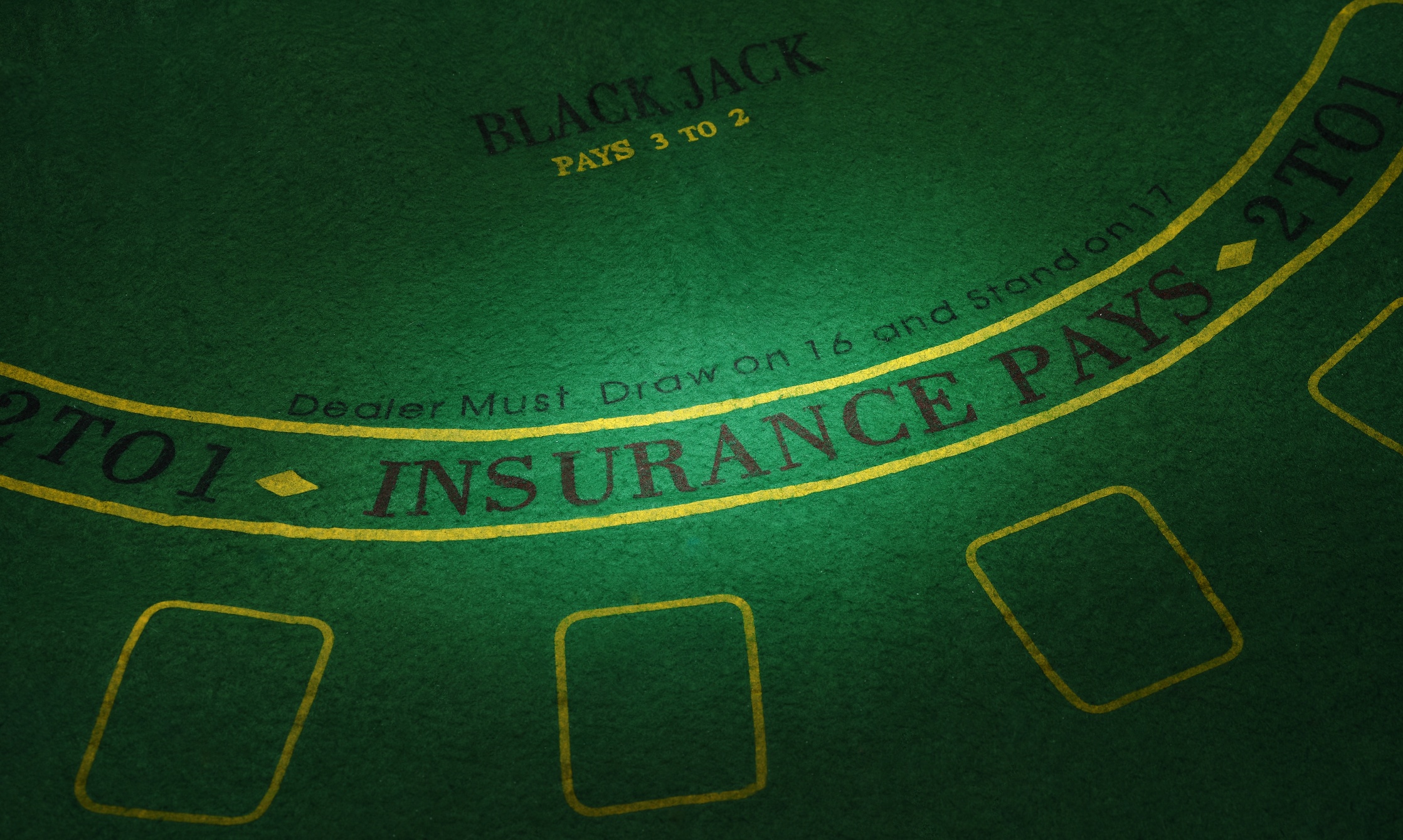 photo showing most popular blackjack game table layout