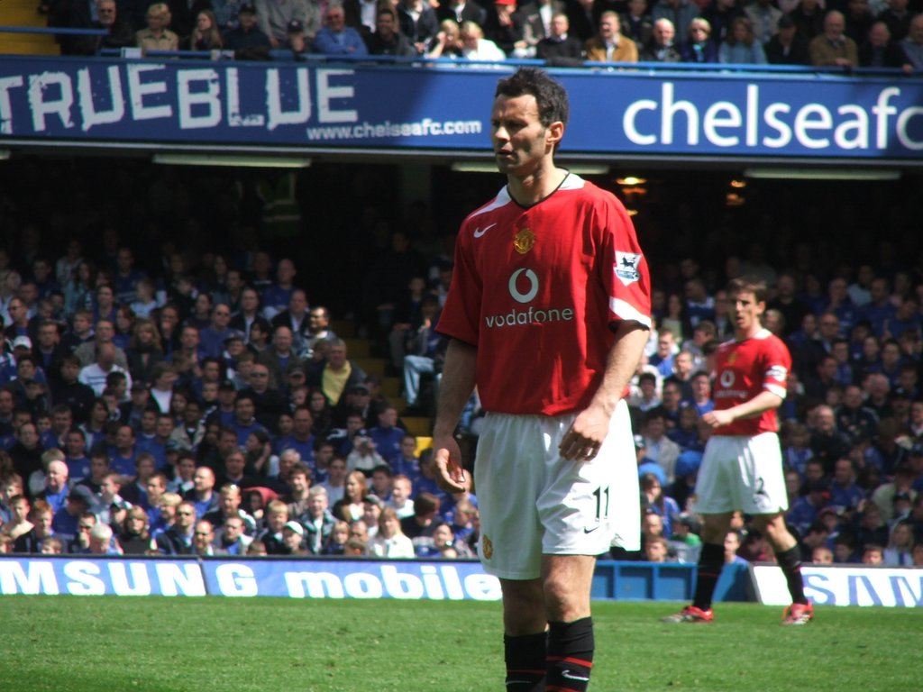 Ryan Giggs playing for Manchester United