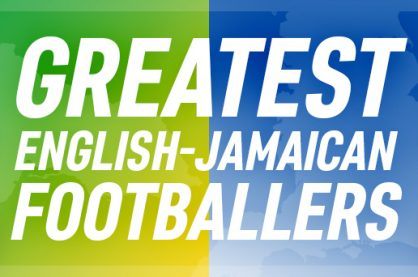 A header representing Jamaican and English footballers