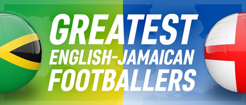 A header representing Jamaican and English footballers