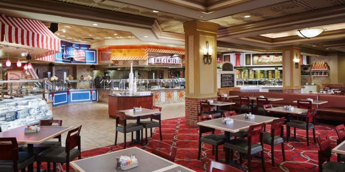 Inside the food court at Harrah's Hotel & Casino