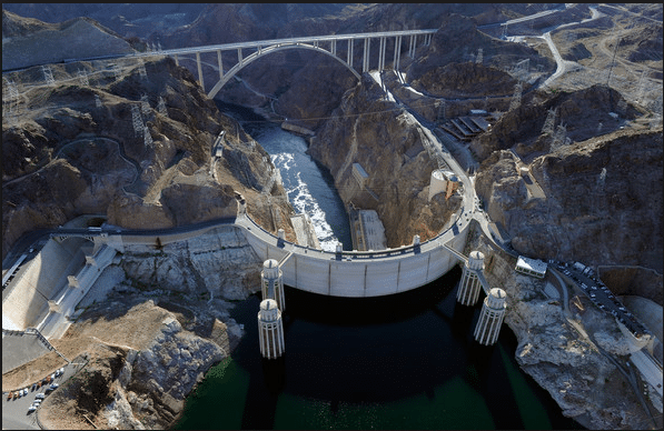 The Hoover Dam, located 45 minutes outside of Las Vegas