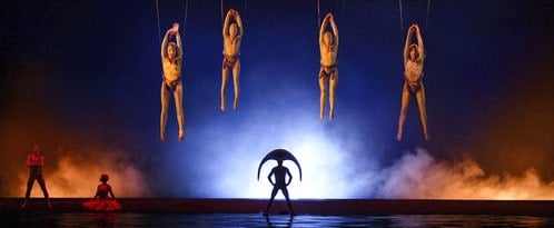 A scene from an entertainment show at a top hotel