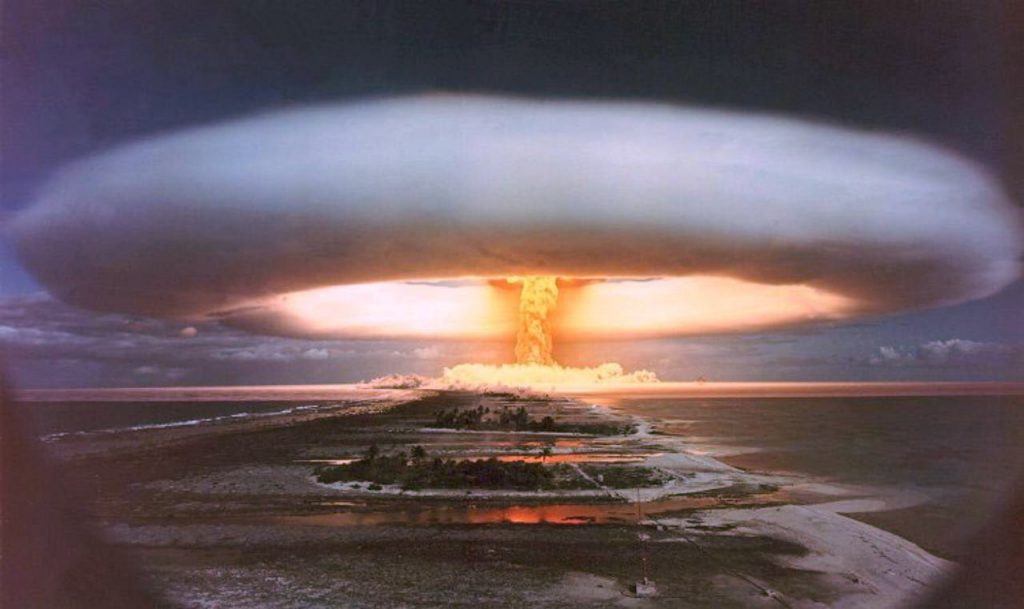An image of the detonation of a hydrogen bomb