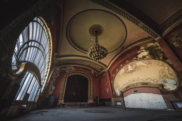 Interior decor from one of the rooms inside the abandoned casino