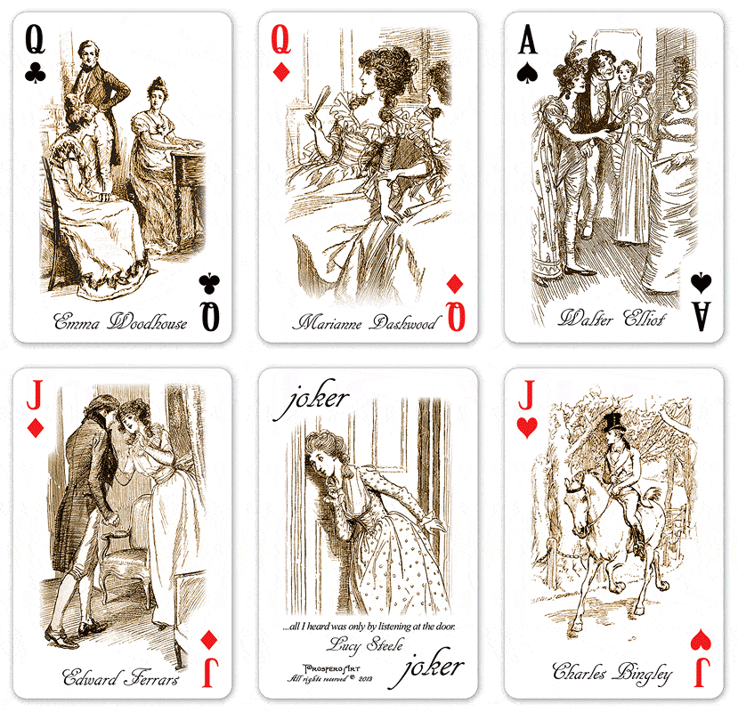 Jane Austen themed playing cards