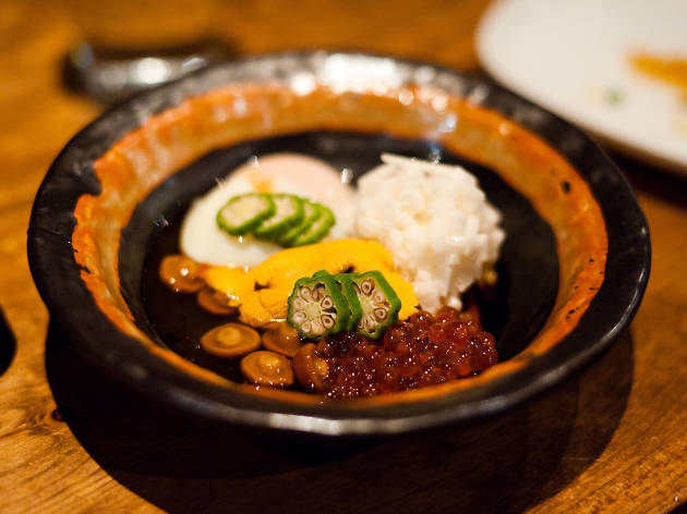 A meal from the Japanese-style restaurant Raku, in Las Vegas