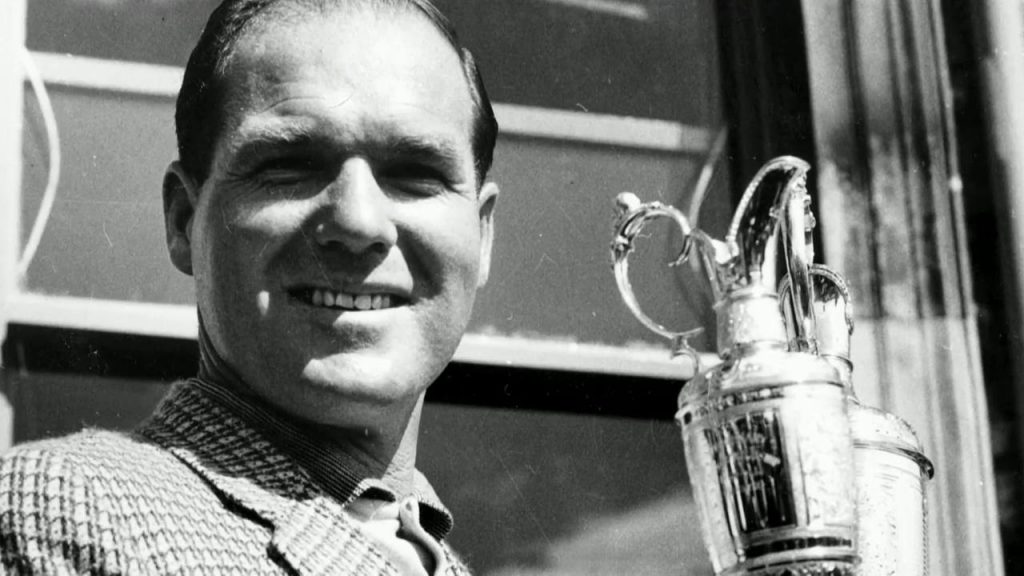Kel Nagle pictured with his Open Championship trophy
