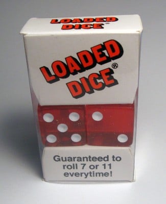 Loaded dice used to manipulate the outcome of a roll