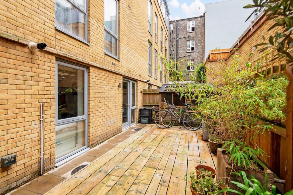 The garden of a modern London property