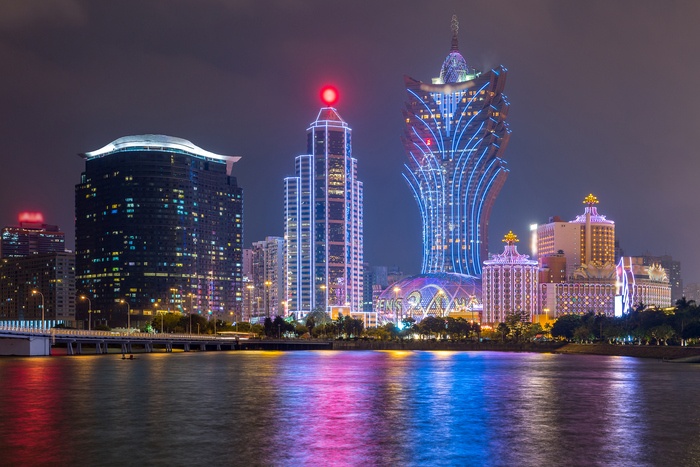 A picturesque image of Macau at night
