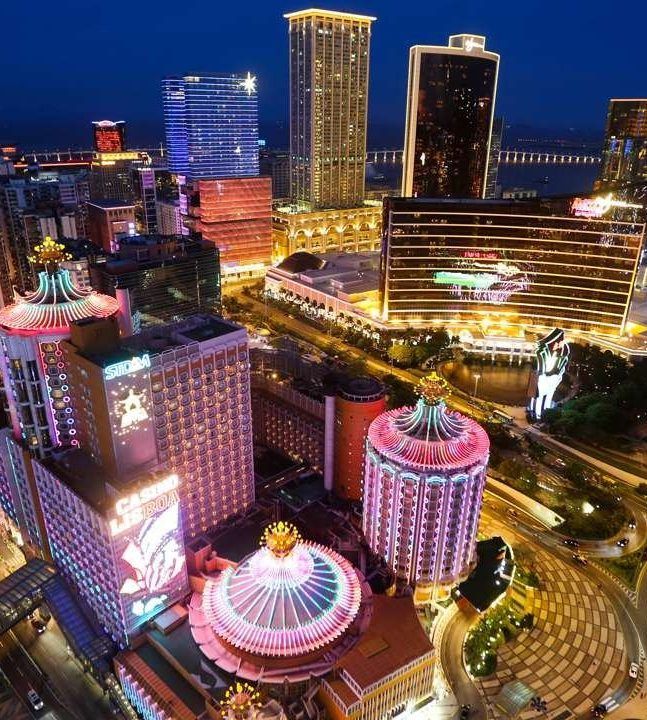 A night view of the heart of Macau