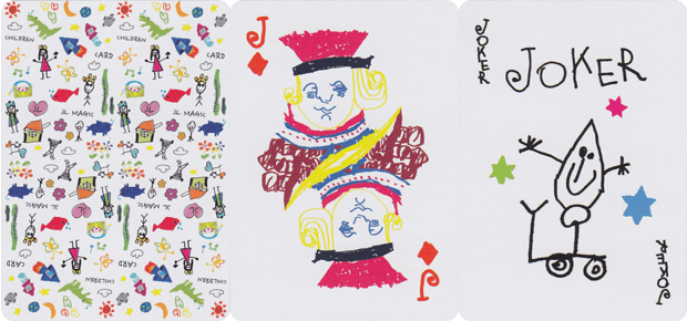 Playing cards created by children