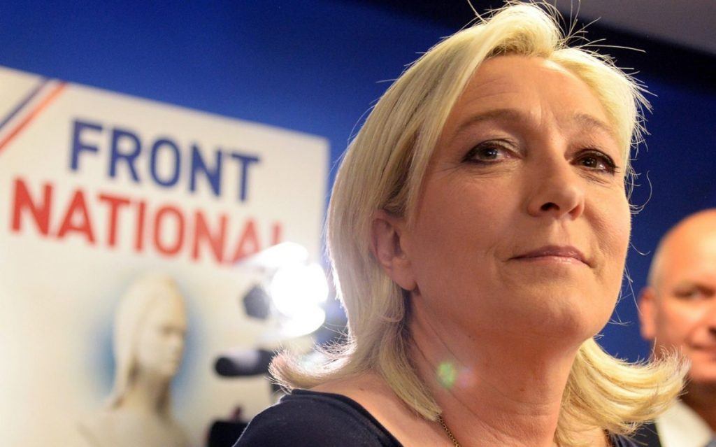 Marie Le Pen standing in front