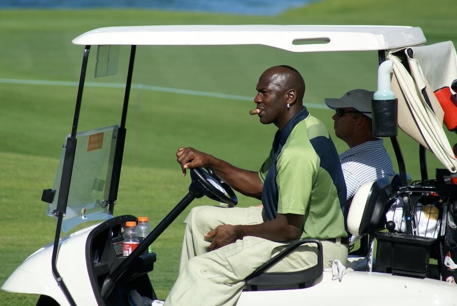 Michael Jordan playing golf
