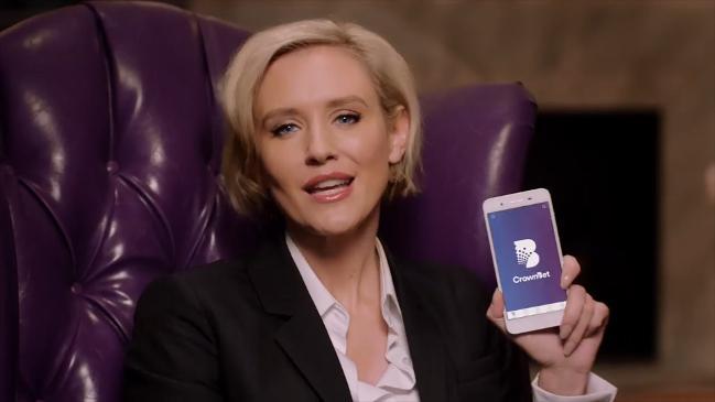 Australian actress Nicky Whelan was the face of CrownBet