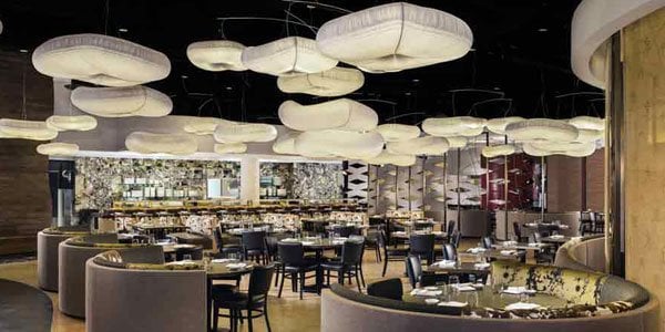 Inside Nobu, a popular restaurant at Caesars Palace, Las Vegas