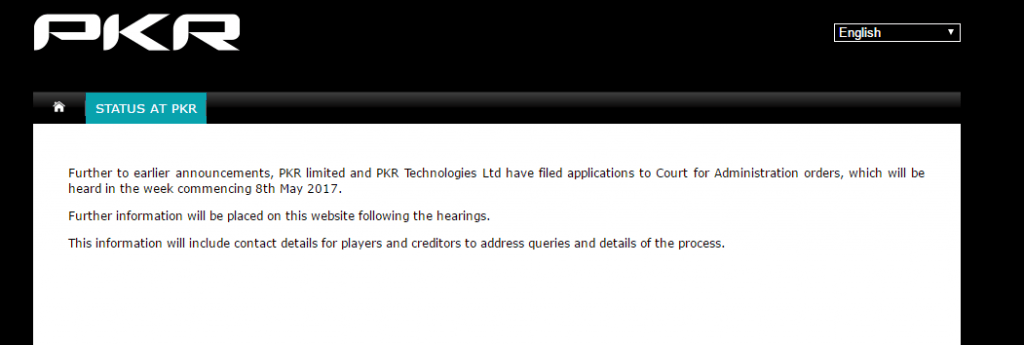 statement from PKR about bankruptcy