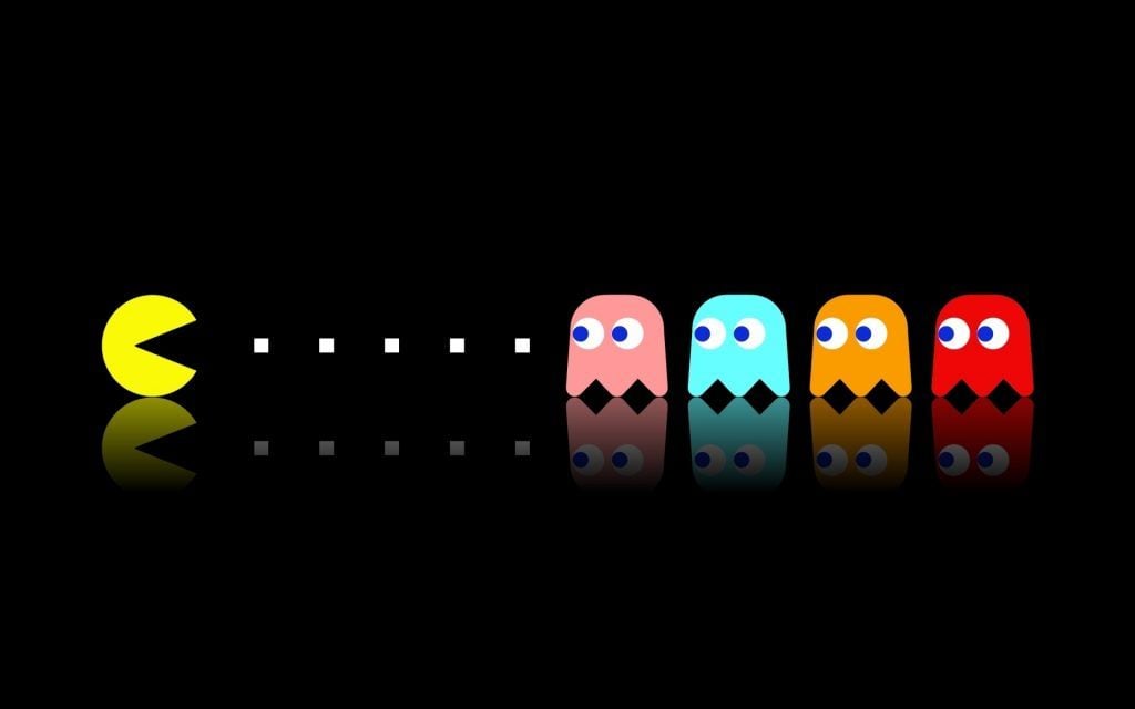 The characters from the iconic arcard game Pac-Man