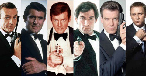 James Bond by the generation