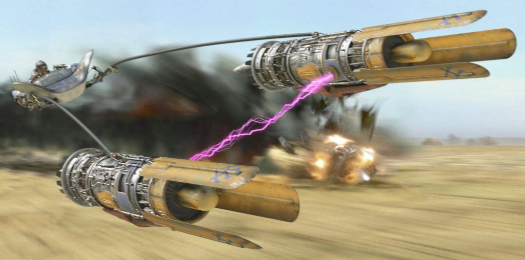 An image of Anakin Skywalker's Podracer