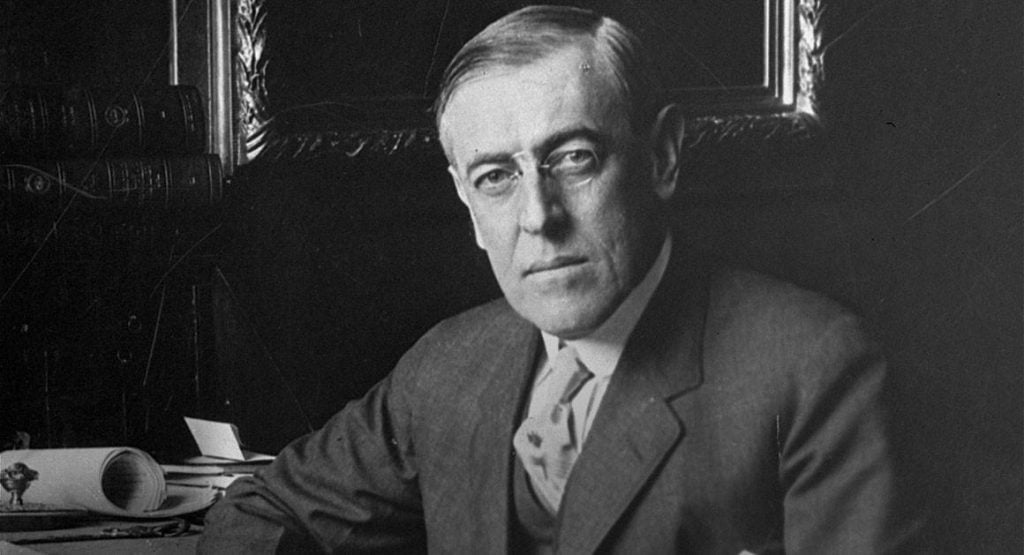 President Thomas Woodrow Wilson, who reigned from 1913-1921