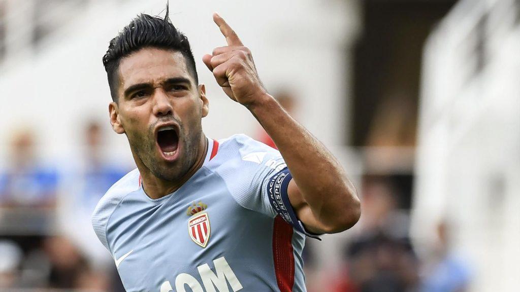 Radamel Falcao celebrating after scoring a goal