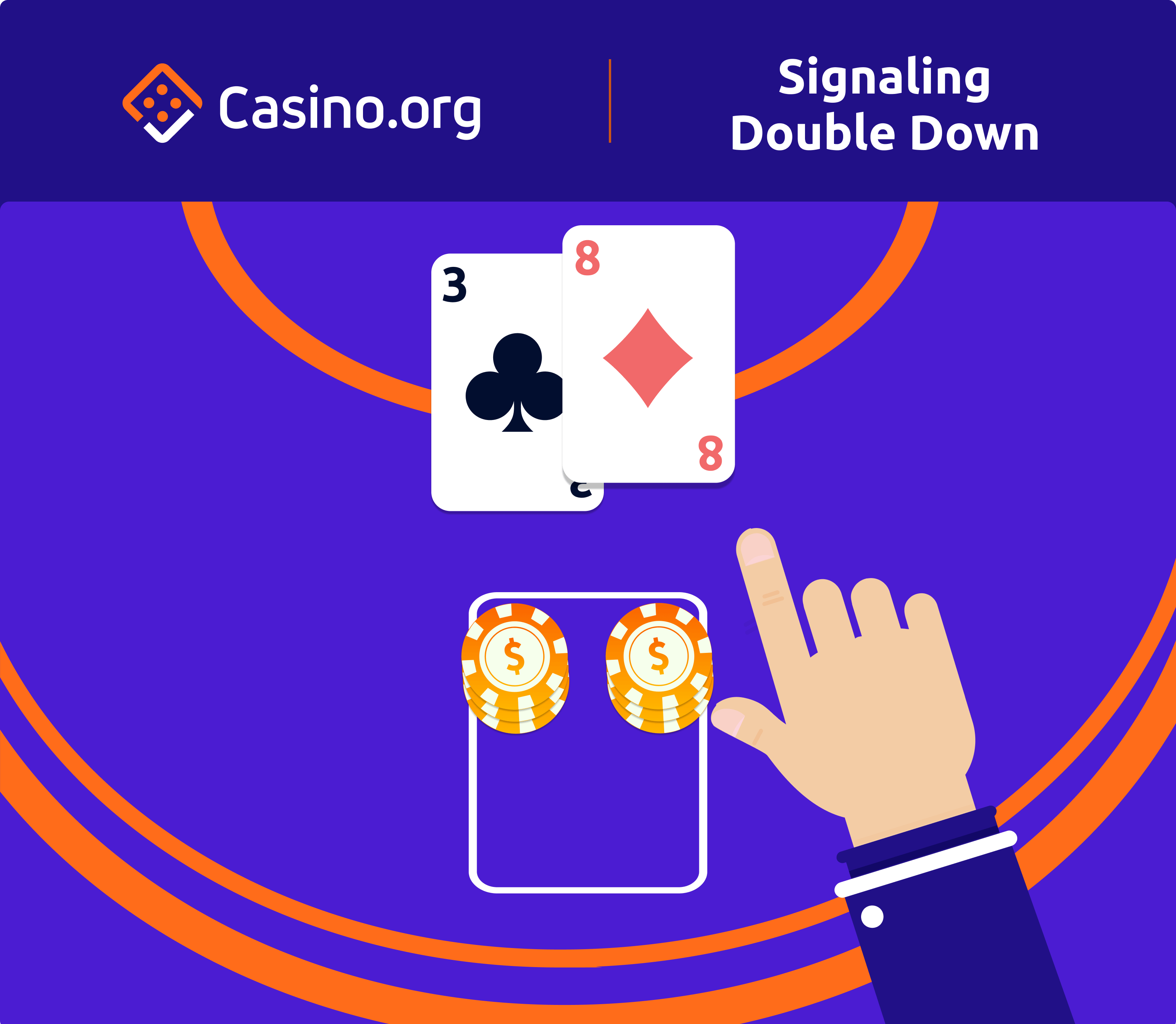 Signaling Double Down at a Blackjack Table