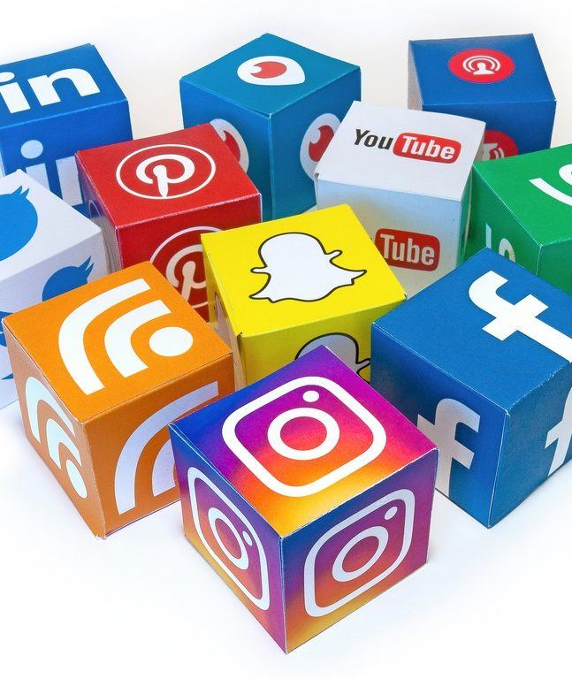 Logos of the most popular social media platforms