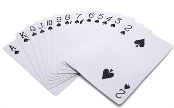 All of the spades from a deck of cards