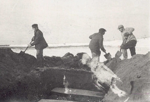 Spanish flu victims burial