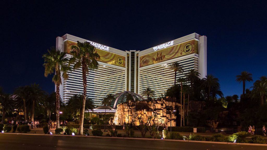 An image of The Mirage casino in Las Vegas