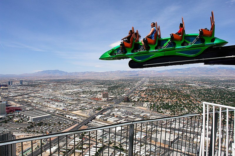 Thrill Ride (Super Shot) on top of the Stratosphere, Las Vegas