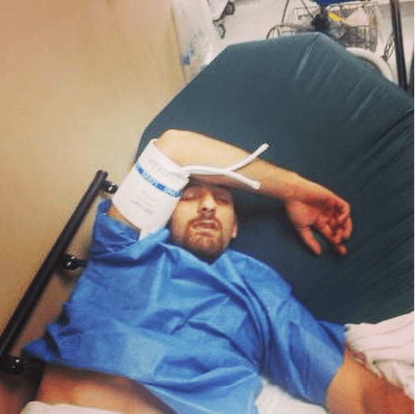 A night of drinking resulting in a visit to the hospital