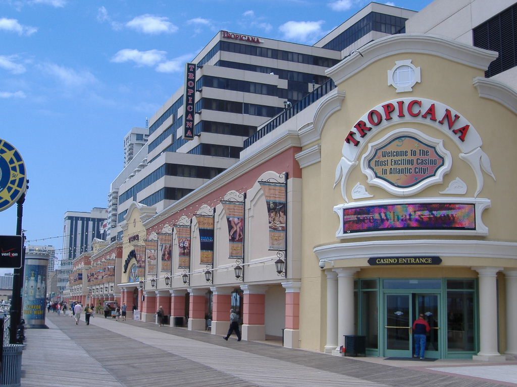 Outside the Tropicana Casino in Atlantic City