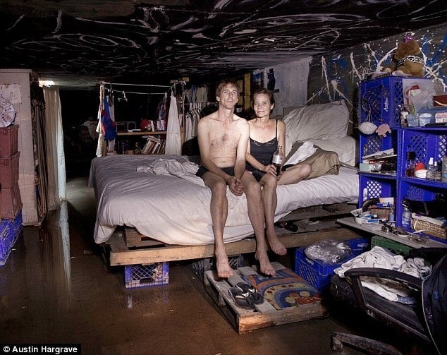 People living in a Las Vegas tunnel