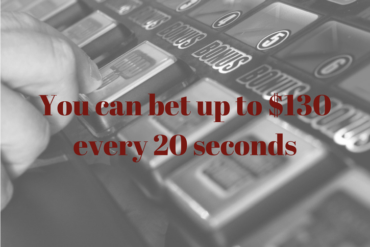 You can be £100 every 20 seconds on FOBT