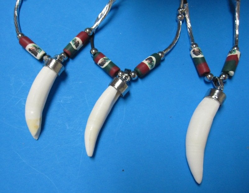 Alligator tooth necklaces