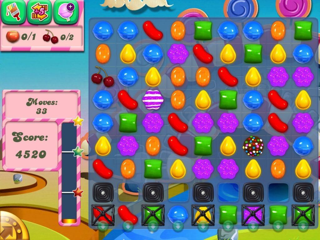 Bejewelled gameplay from the mobile app