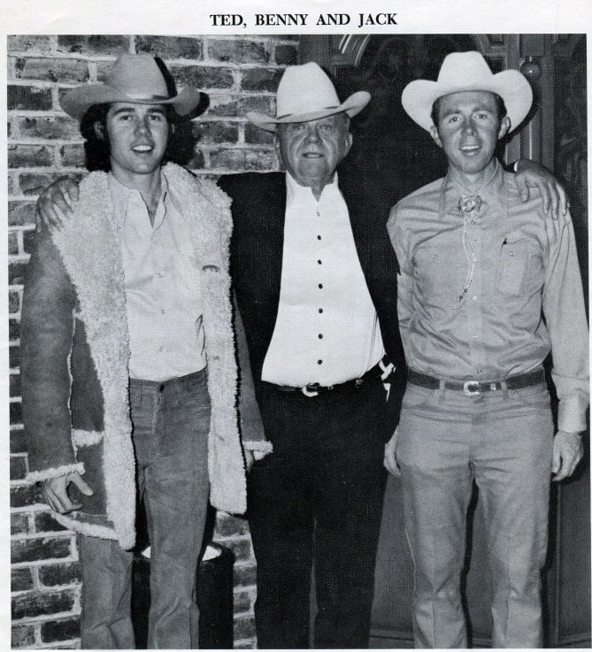 Benny Binion with sons Jack and Ted.
